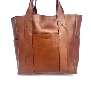 Tecovas Brown Leather Tote Laptop Bag | 5 Pockets | Large | VGUC